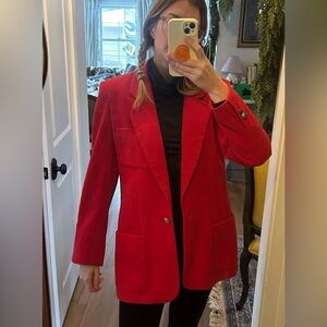 Vintage Women’s Red 100% Wool Blazer -  Sz 8